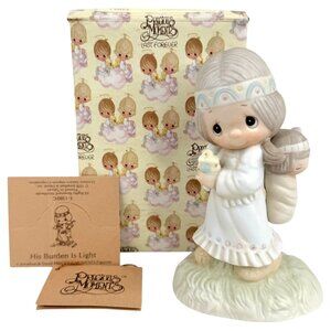 Precious Moments "His Burden Is Light" Figurine 1978 E-1380/G With Box J&D